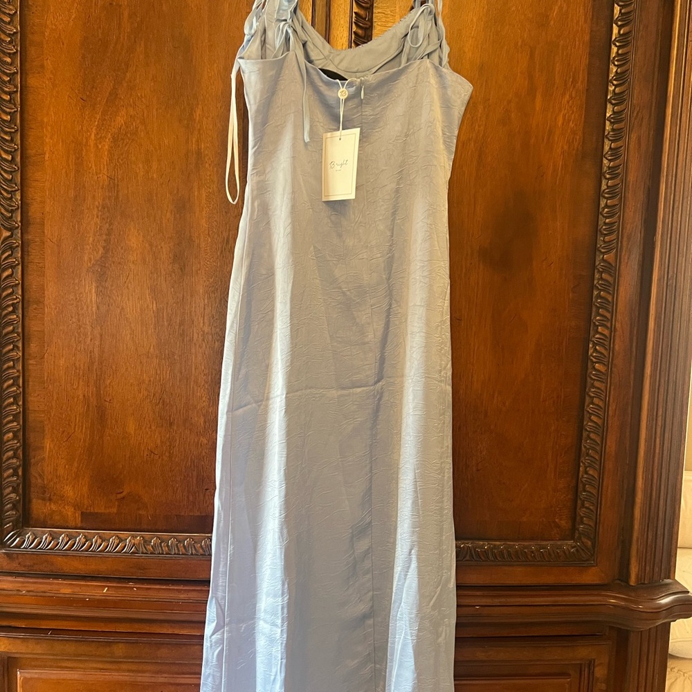 Light Blue Ruffled Dress - Picture 2 of 3